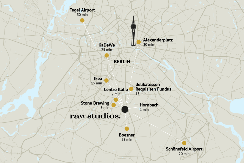 raw studios. - Map