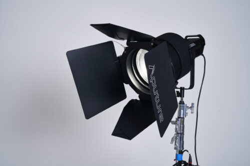 aputure f10 fresnel with barndoor