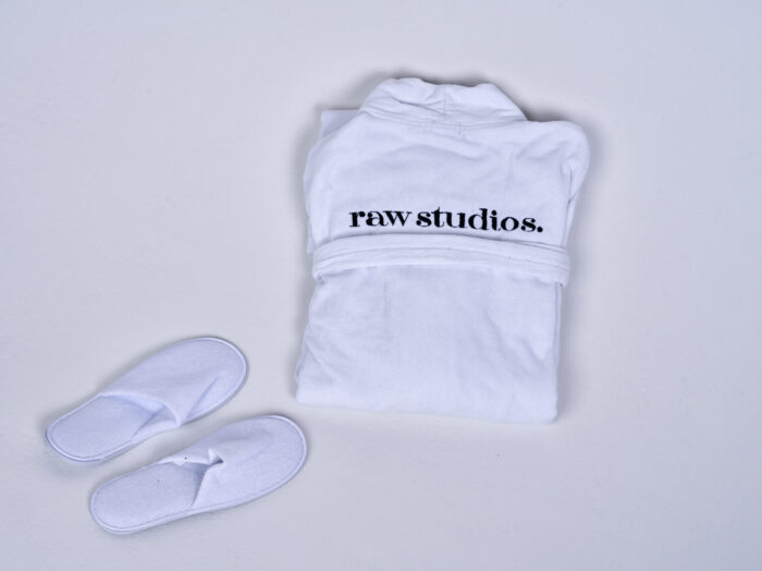 raw studios bathrope with slipper