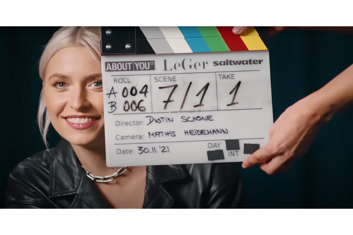 Lena Gercke, German model, posing for the opening image of her documentary video