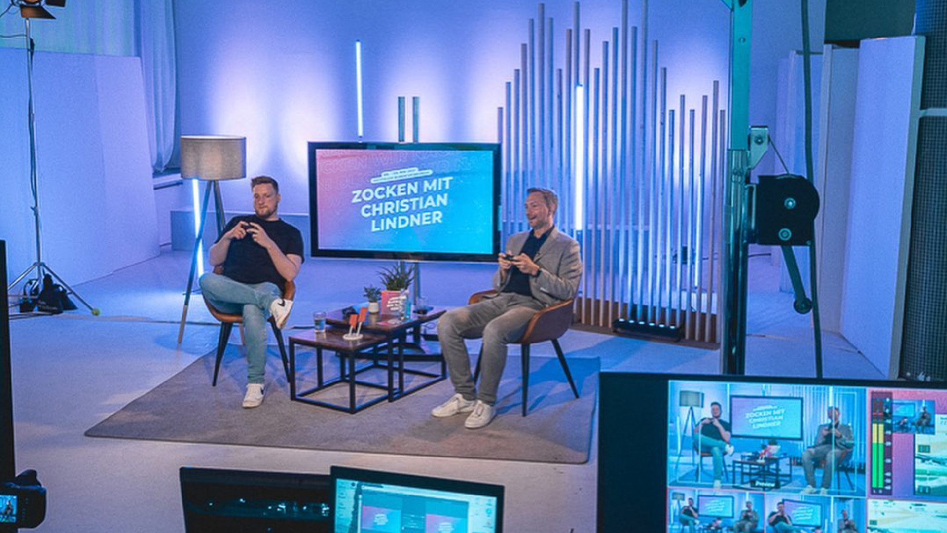 Christian Lindner, FDP leader, speaking at the Junge Liberale Buko62 digital event held at raw studios. in Berlin