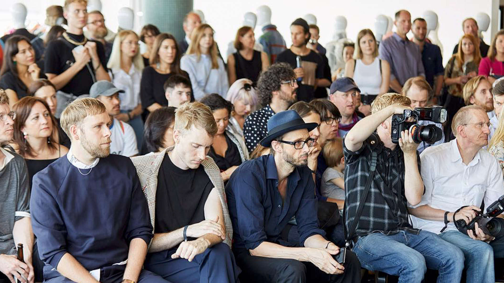 Audience gathered for FASH 2018 – European Fashion Award at raw studios in Berlin