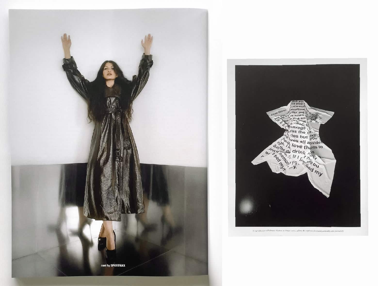 Editorial portrait of Selman Selma captured in Studio 2 at raw studios Berlin, featuring reflective metallic backdrop.